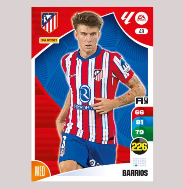 BARRIOS – Atlético de Madrid – Nº49 – Adrenalyn XL 24 25 – Panini