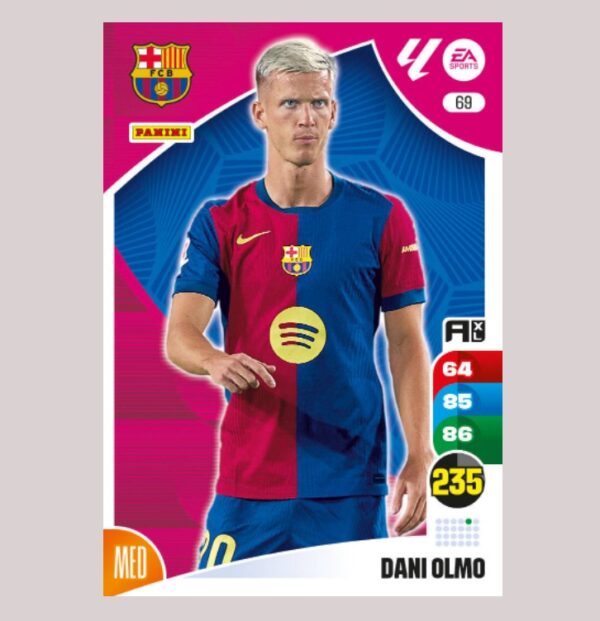 DANI OLMO – FC Barcelona – Nº69 – Adrenalyn XL 24 25 – Panini