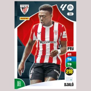 DJALÓ – Athletic Club Bilbao – Nº34 – Adrenalyn XL 24 25 – Panini