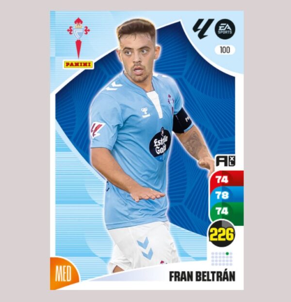 FRAN BELTRÁN – RC Celta – Nº100 – Adrenalyn XL 24 25 – Panini