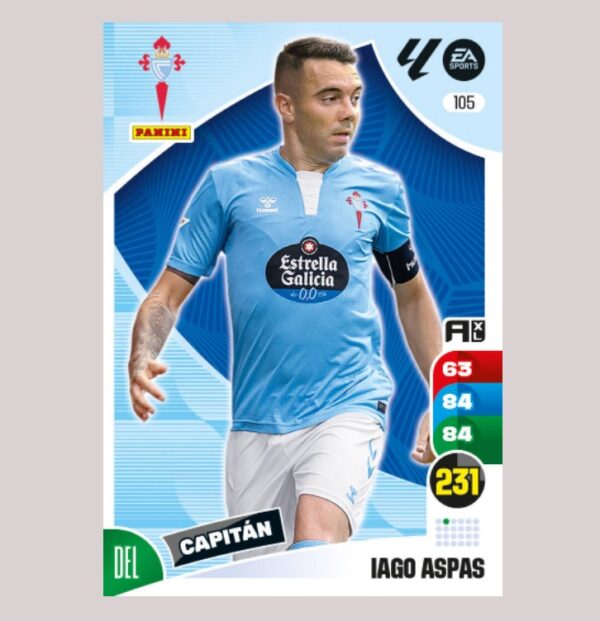 IAGO ASPAS – RC Celta – Nº105 – Adrenalyn XL 24 25 – Panini