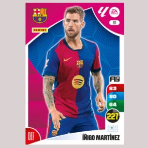 ÍÑIGO MARTÍNEZ – FC Barcelona – Nº61 – Adrenalyn XL 24 25 – Panini