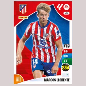 MARCOS LLORENTE – Atlético de Madrid – Nº45 – Adrenalyn XL 24 25 – Panini