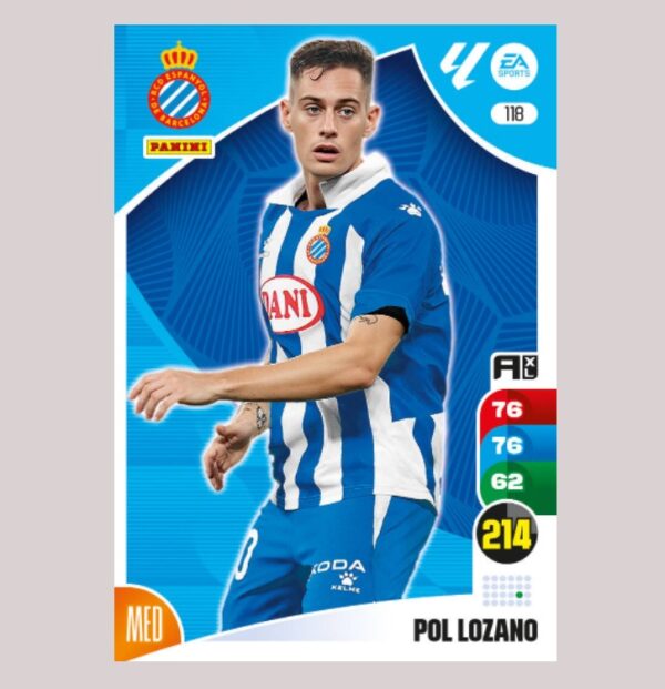 POL LOZANO – RCD Espanyol – Nº118 – Adrenalyn XL 24 25 – Panini