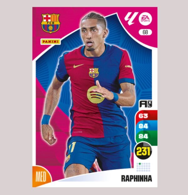 RAPHINHA – FC Barcelona – Nº68 – Adrenalyn XL 24 25 – Panini