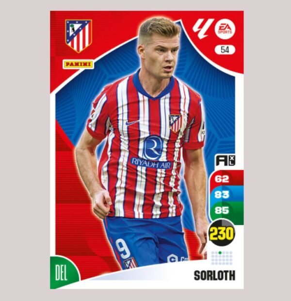 SORLOTH – Atlético de Madrid – Nº54 – Adrenalyn XL 24 25 – Panini