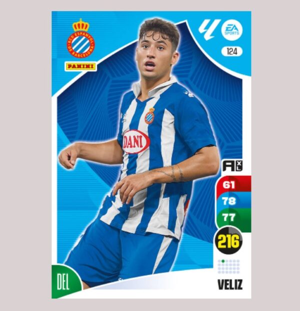 VELIZ – RCD Espanyol – Nº124 – Adrenalyn XL 24 25 – Panini