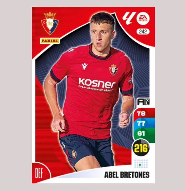 ABEL BRETONES - CA Osasuna - Nº242 - Adrenalyn XL 24 25 - Panini