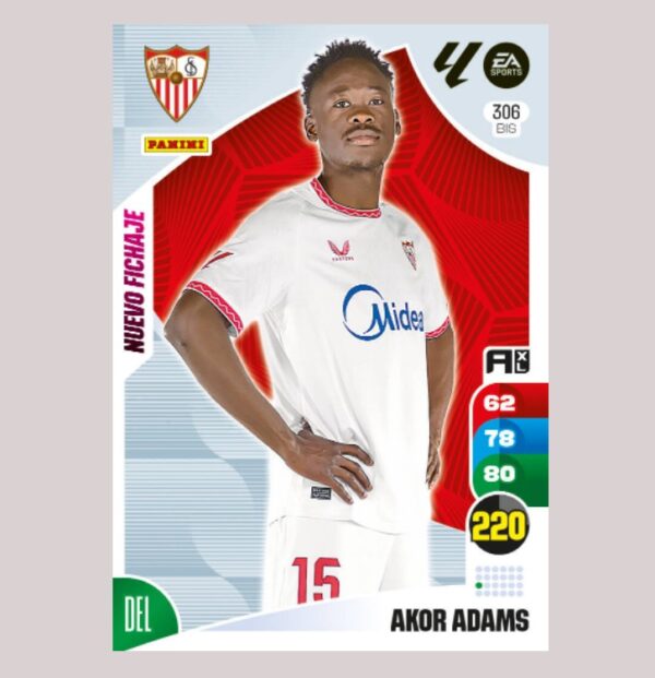 AKOR ADAMS - Sevilla FC - Nº306 BIS - Adrenalyn XL 24/25 - Panini