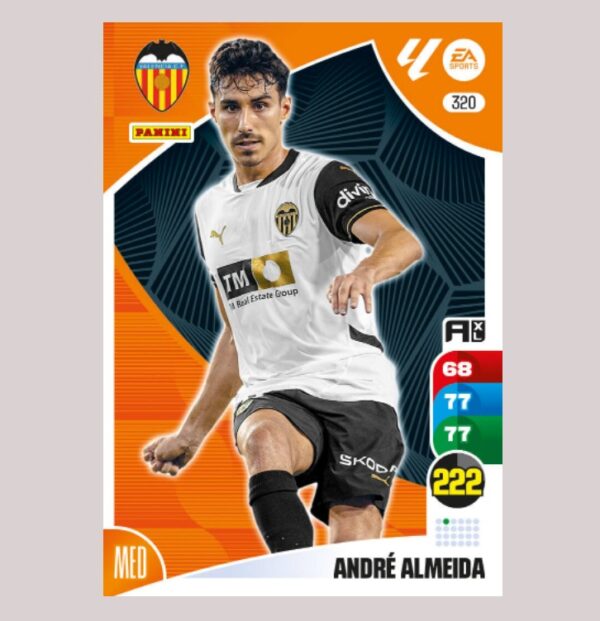 ANDRÉ ALMEIDA - Valencia CF - Nº320 - Adrenalyn XL 24/25 - Panini