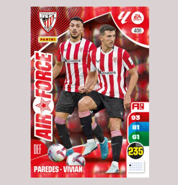 ATHLETIC CLUB BILBAO - AIR FORCE - Paredes / Vivian - Nº406 - Adrenalyn XL 24/25 - Panini