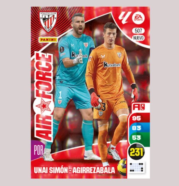 ATHLETIC CLUB BILBAO - AIR FORCE - Unai Simón / Agirrezabala - Nº507 - Adrenalyn XL 24/25 - Panini
