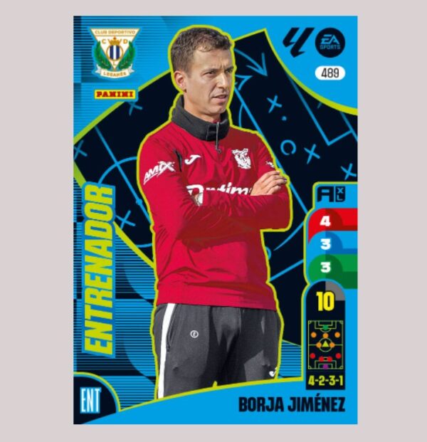 BORJA JIMÉNEZ - ENTRENADOR - CD Leganés - Nº489 - Adrenalyn XL 24/25 - Panini