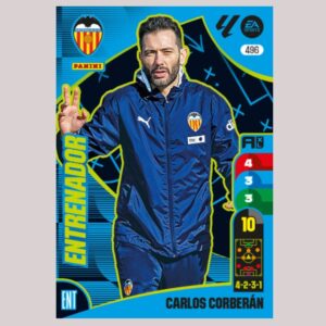 CARLOS CORBERÁN - ENTRENADOR - Valencia CF - Nº496 - Adrenalyn XL 24/25 - Panini