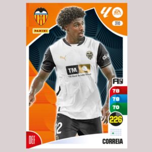 CORREIA - Valencia CF - Nº310 - Adrenalyn XL 24/25 - Panini