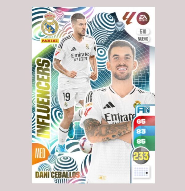 DANI CEBALLOS - INFLUENCERS - Real Madrid - Nº510 - Adrenalyn XL 24/25 - Panini