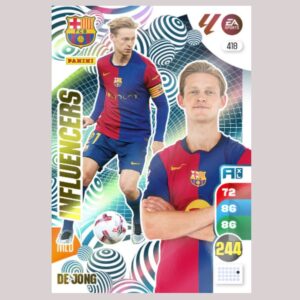 DE JONG - INFLUENCERS - FC Barcelona - Nº418 - Adrenalyn XL 24/25 - Panini