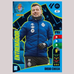 DIEGO COCCA - ENTRENADOR - Real Valladolid CF - Nº497 - Adrenalyn XL 24/25 - Panini