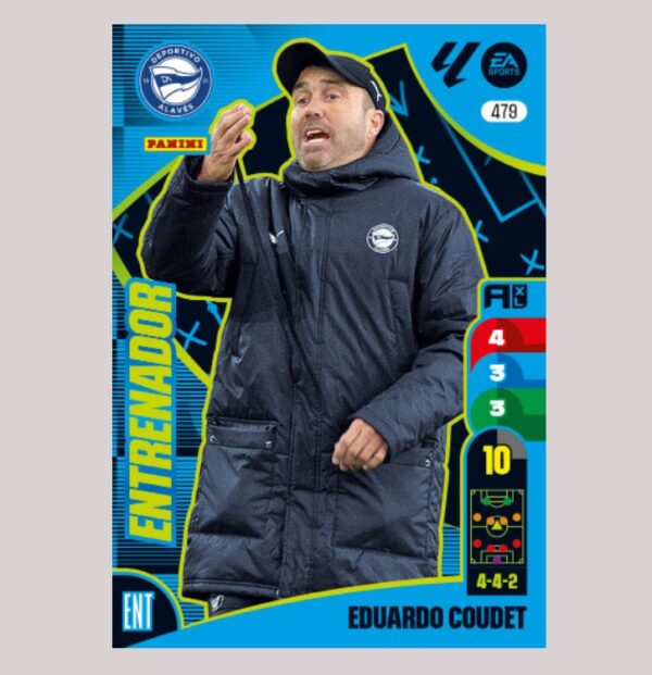 EDUARDO COUDET - ENTRENADOR - Deportivo Alavés - Nº479 - Adrenalyn XL 24/25 - Panini