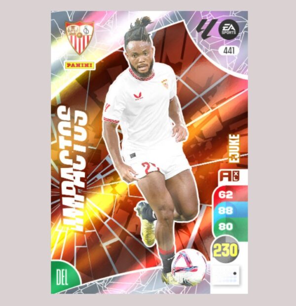 EJUKE - IMPACTOS - Sevilla FC - Nº441 - Adrenalyn XL 24/25 - Panini