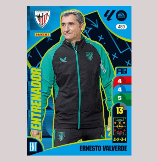 ERNESTO VALVERDE - ENTRENADOR - Athletic Club Bilbao - Nº480 - Adrenalyn XL 24/25 - Panini