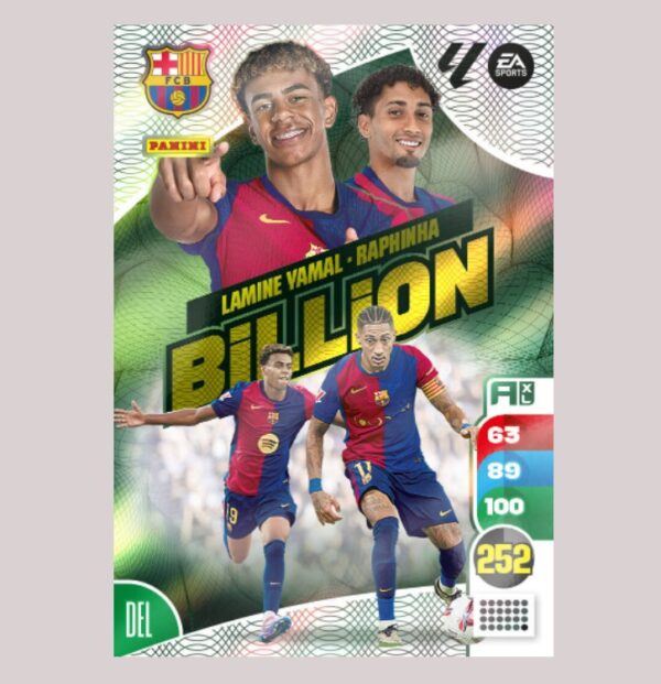 FC BARCELONA - BILLION - Lamine Yamal / Raphinha - Adrenalyn XL 24/25 - Panini
