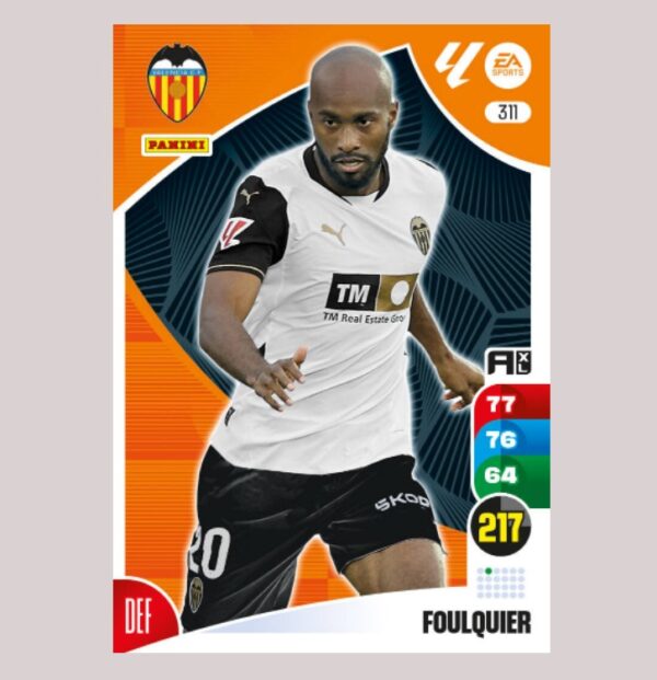 FOULQUIER - Valencia CF - Nº311 - Adrenalyn XL 24/25 - Panini