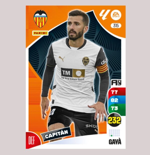 GAYÀ - Valencia CF - Nº315 - Adrenalyn XL 24/25 - Panini