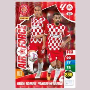 GIRONA FC - AIR FORCE - Oriol Romeu / Yangel Herrera - Nº409 - Adrenalyn XL 24/25 - Panini