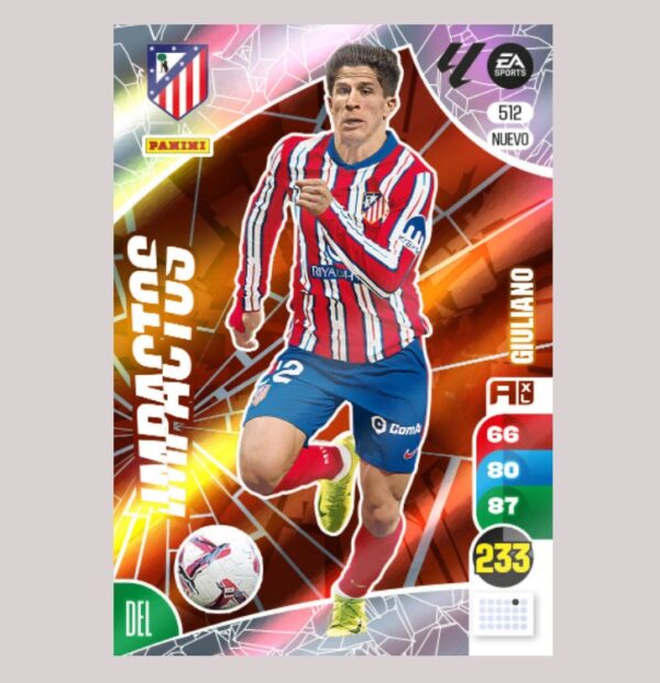 GIULIANO - IMPACTOS - Atlético de Madrid - Nº512 - Adrenalyn XL 24/25 - Panini
