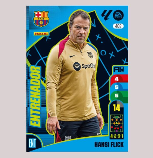 HANSI FLICK - ENTRENADOR - FC Barcelona - Nº482 - Adrenalyn XL 24/25 - Panini