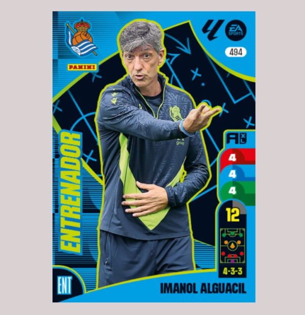 IMANOL ALGUACIL - ENTRENADOR - Real Sociedad - Nº494 - Adrenalyn XL 24/25 - Panini