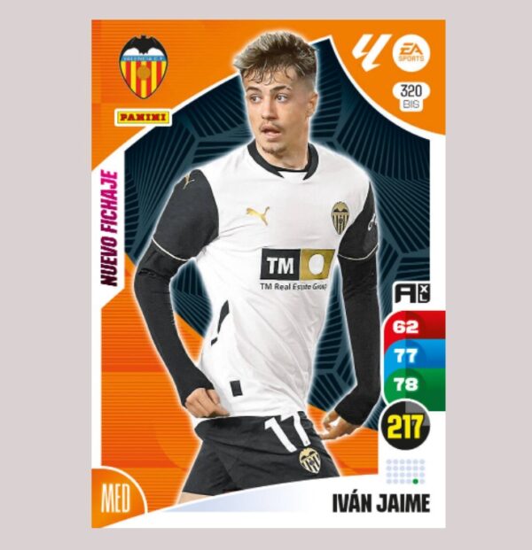IVÁN JAIME - Valencia CF - Nº320 BIS - Adrenalyn XL 24/25 - Panini