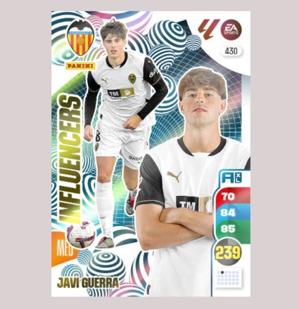 JAVI GUERRA - INFLUENCERS - Valencia CF - Nº430 - Adrenalyn XL 24/25 - Panini