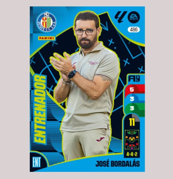 JOSÉ BORDALÁS - ENTRENADOR - Getafe CF - Nº486 - Adrenalyn XL 24/25 - Panini