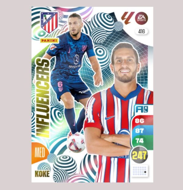 KOKE - INFLUENCERS - Atlético de Madrid - Nº416 - Adrenalyn XL 24/25 - Panini