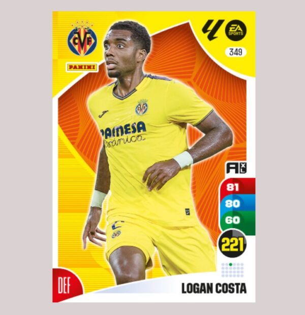 LOGAN COSTA - Villarreal CF - Nº349 - Adrenalyn XL 24/25 - Panini