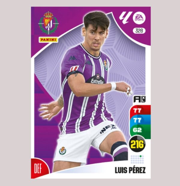 LUIS PÉREZ - Real Valladolid CF - Nº328 - Adrenalyn XL 24/25 - Panini
