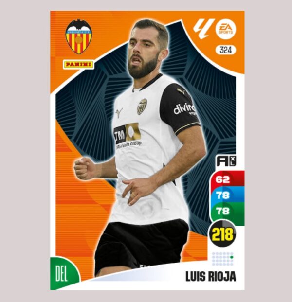 LUIS RIOJA - Valencia CF - Nº324 - Adrenalyn XL 24/25 - Panini