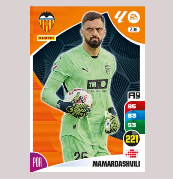 MAMARDASHVILI - Valencia CF - Nº308 - Adrenalyn XL 24/25 - Panini