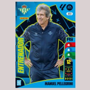 MANUEL PELLEGRINI - ENTRENADOR - Real Betis - Nº483 - Adrenalyn XL 24/25 - Panini