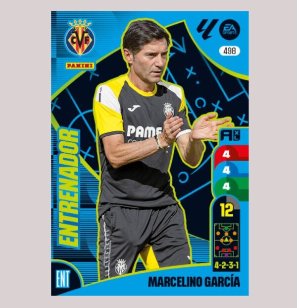 MARCELINO GARCÍA - ENTRENADOR - Villarreal CF - Nº498 - Adrenalyn XL 24/25 - Panini
