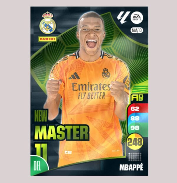 MBAPPÉ - NEW MASTER 11 - Real Madrid - NM/10 - Adrenalyn XL 24/25 - Panini