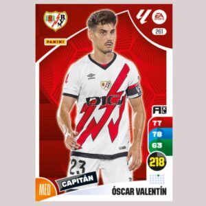 ÓSCAR VALENTÍN - Rayo Vallecano - Nº261 - Adrenalyn XL 24/25 - Panini