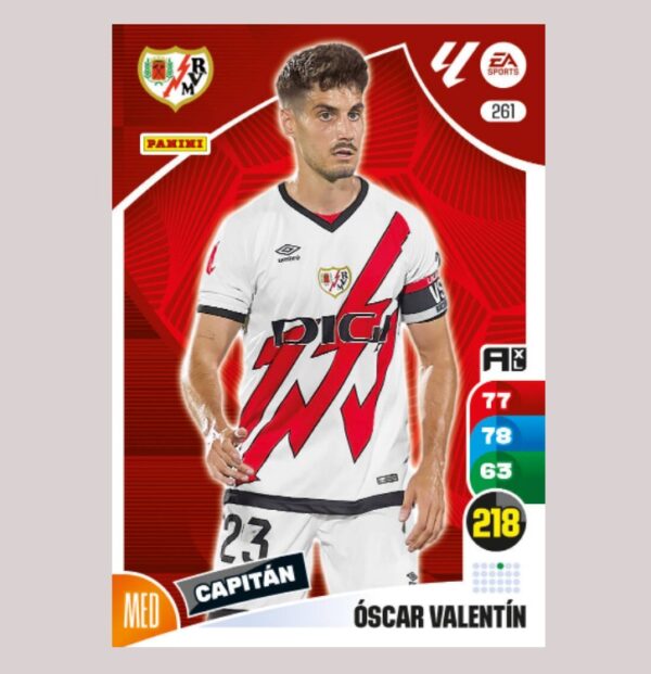 ÓSCAR VALENTÍN - Rayo Vallecano - Nº261 - Adrenalyn XL 24/25 - Panini