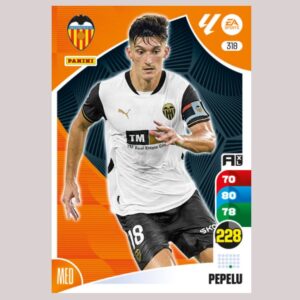 PEPELU - Valencia CF - Nº318 - Adrenalyn XL 24/25 - Panini