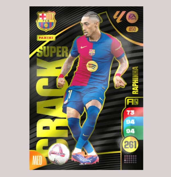 RAPHINHA - SUPER CRACK - FC Barcelona - Nº450 - Adrenalyn XL 24/25 - Panini