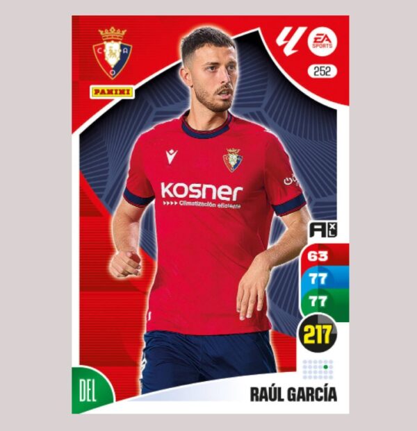 RAÚL GARCÍA - CA Osasuna - Nº252 - Adrenalyn XL 24/25 - Panini