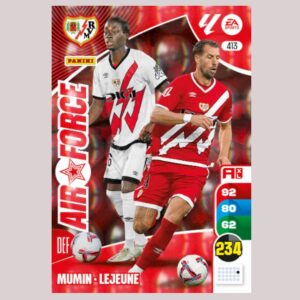 RAYO VALLECANO - AIR FORCE - Mumin / Lejeune - Nº413 - Adrenalyn XL 24/25 - Panini