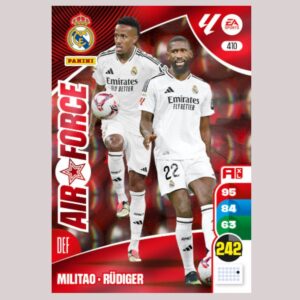 REAL MADRID - AIR FORCE - Militao / Rüdiger - Nº410 - Adrenalyn XL 24/25 - Panini